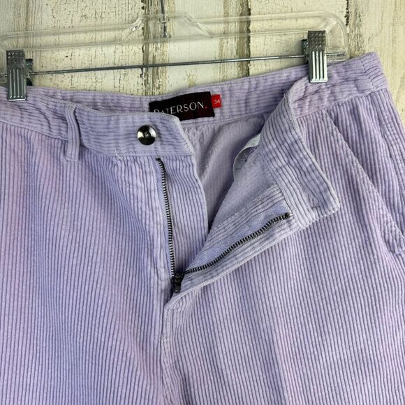 Paterson Made For Play Wide Leg Lavender Corduroy Skate Pants SZ 34 - Picture 6 of 11